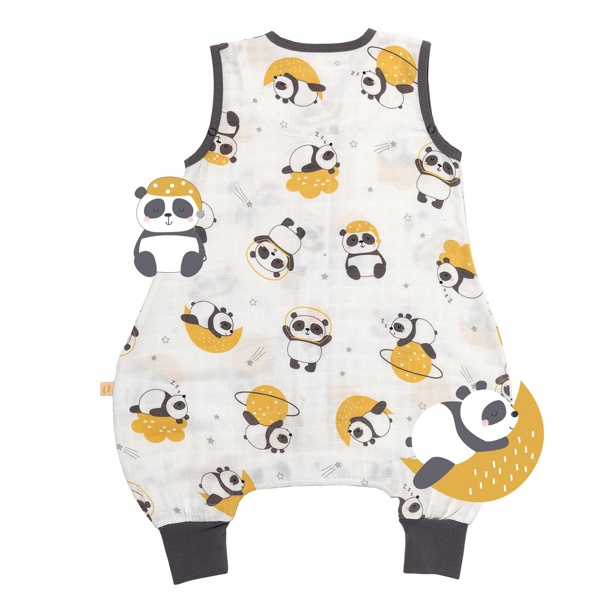 Saco de dormir con pies de muselina 0.5 TOG_Panda_parte trasera_412