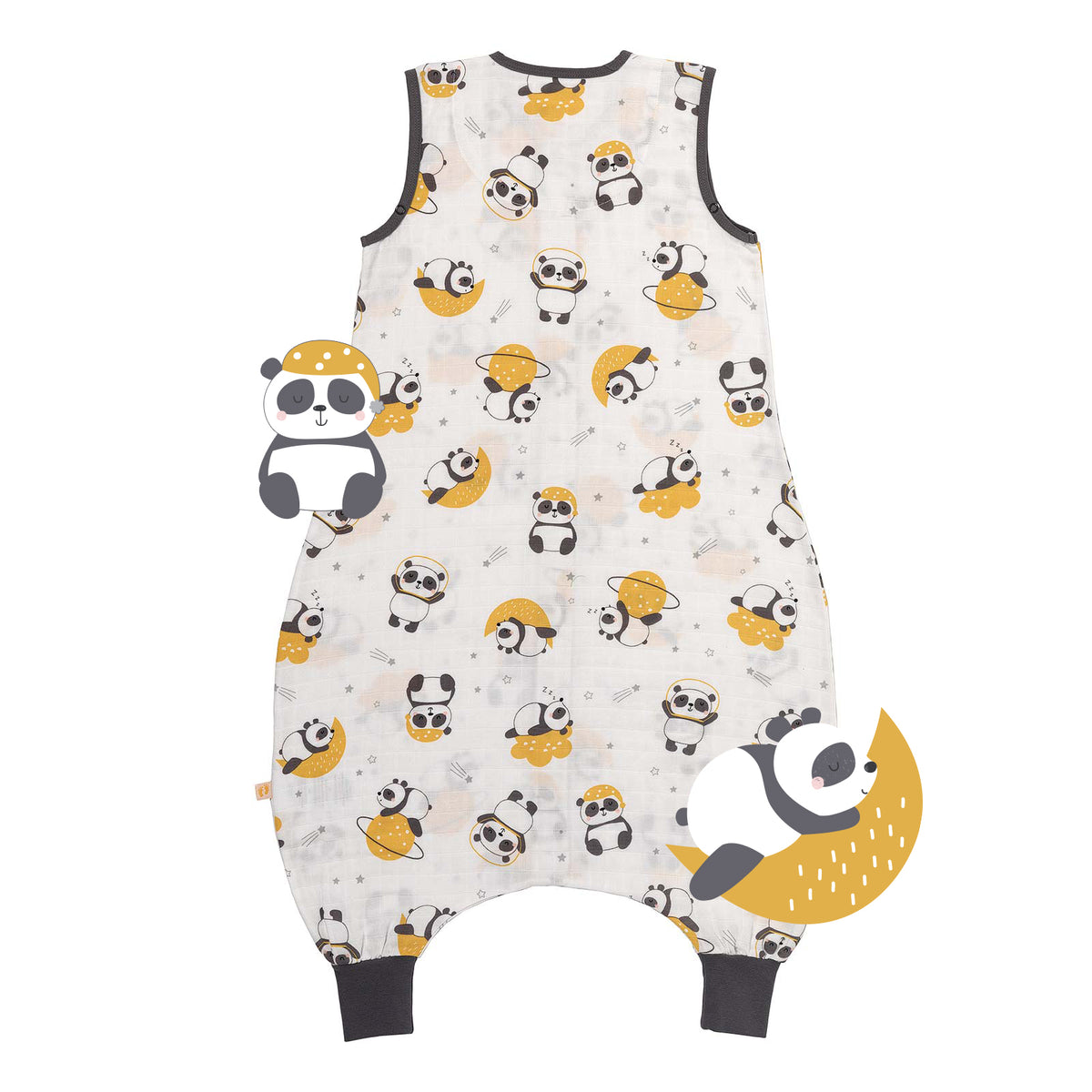 Saco de dormir con pies de muselina 0.5 TOG_Panda_parte trasera_412
