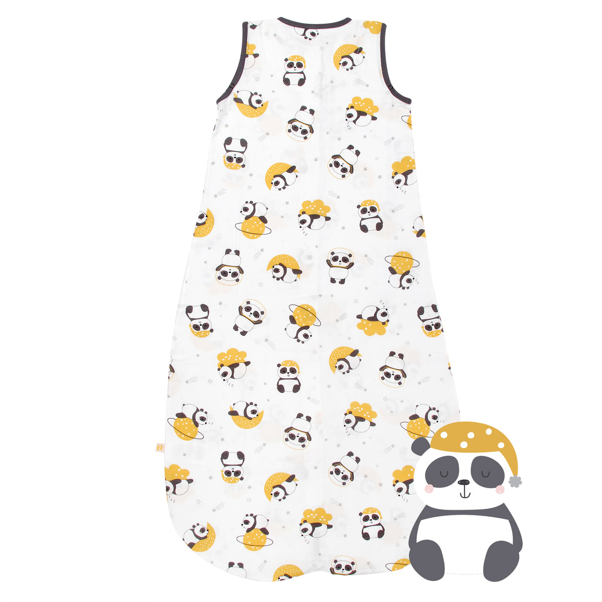 Saco de dormir para bebé de muselina 0.5 TOG_Panda_parte trasera_415