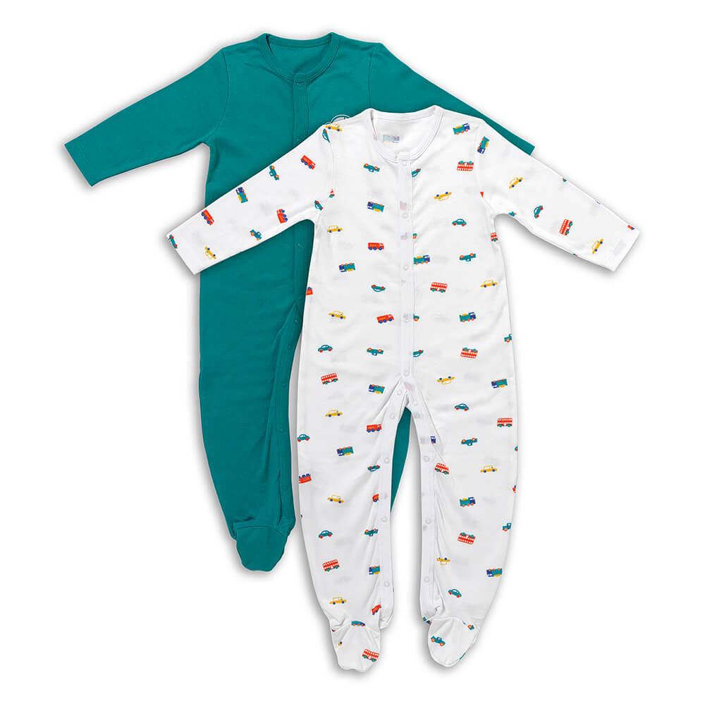 Pack de 2 pijamas para bebé de algódon orgánico_Coches_1_443