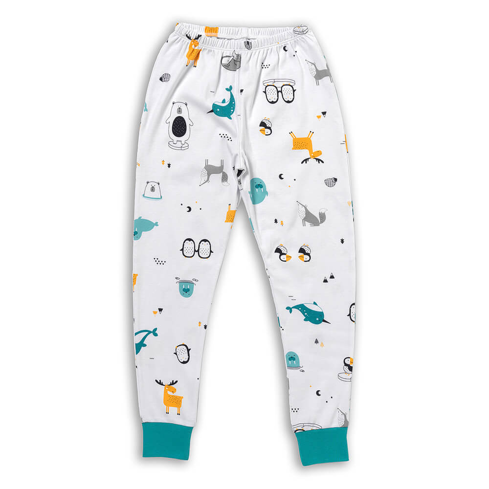 Pijama de niño de algódon orgánico_Amigos Polares_pantalón_444