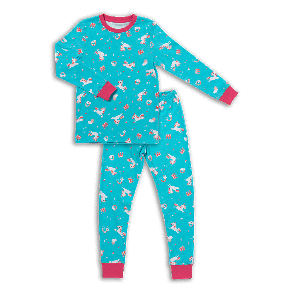 Pijama de niño de algódon orgánico_Unicorno_parte frontal_444