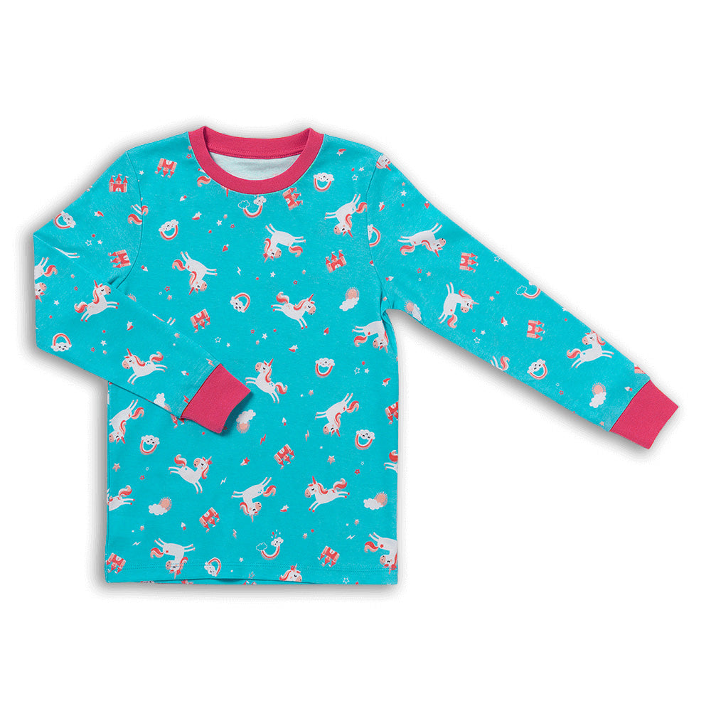 Pijama de niño de algódon orgánico_Unicorno_parte superior_444