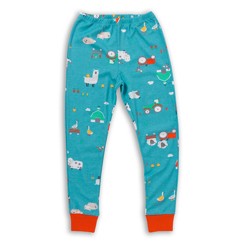 Pijama de niño de algódon orgánico_Granja_pantalón_444