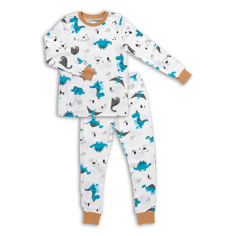 Pijama de niño de algódon orgánico_Jurassic_parte frontal_444