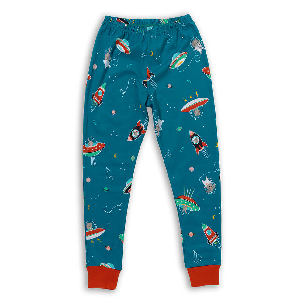 Pijama de niño de algódon orgánico_Space_pantalón_444
