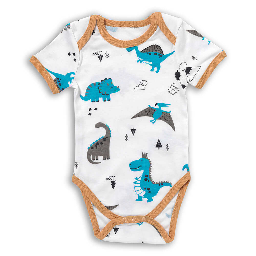 Pack de 5 bodies para bebé manga corta de algodón orgánico_Jurassic_4_430