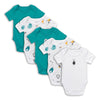 Pack de 5 bodies para bebé manga corta de algodón orgánico_Amigos Polares_1_430