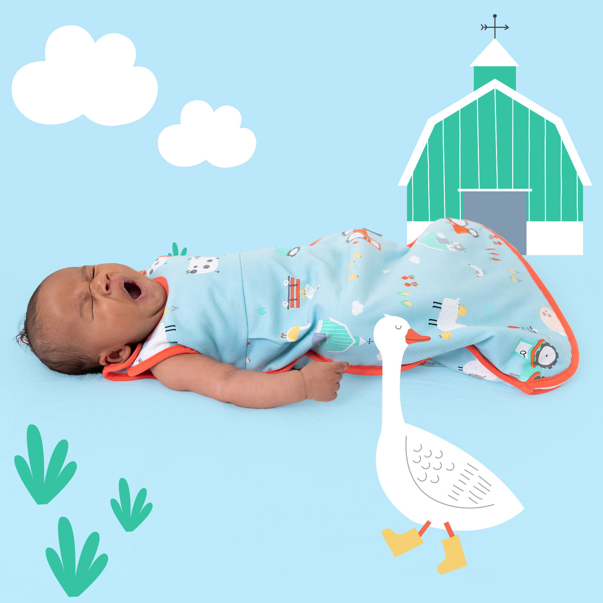 Saco de dormir para bebé de algódon orgánico 1.0 TOG_Granja_foto de ejemplo_421