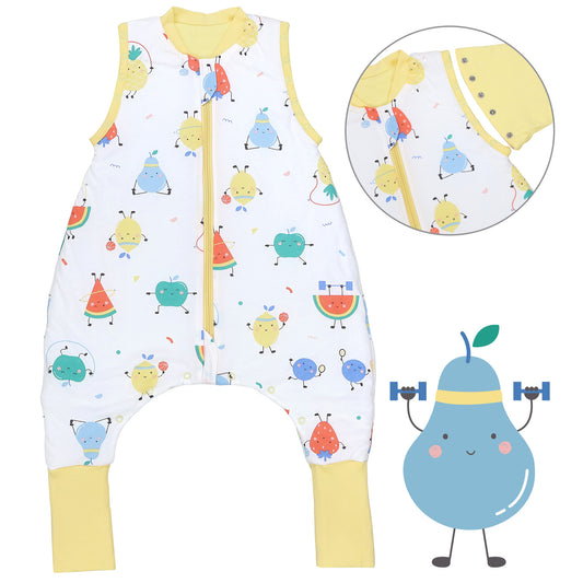 Saco de dormir con pies y suelas antideslizantes y mangas 1.0 TOG_Frutas en Forma_Delantero con sisa_1182