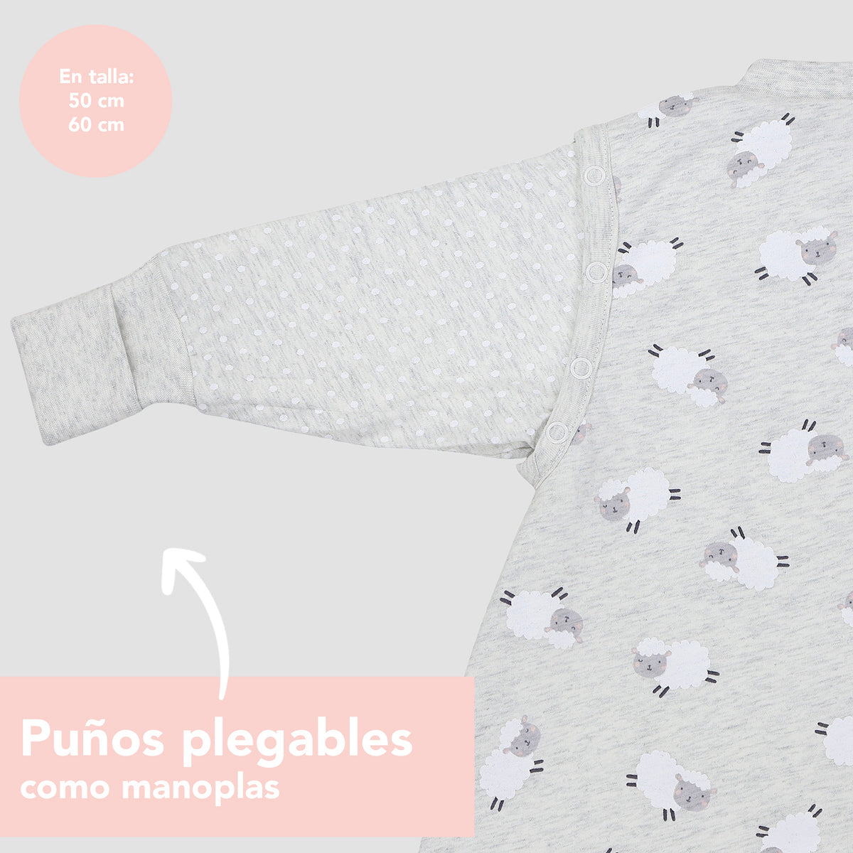 Saco de dormir con pies y suelas antideslizantes y mangas 1.0 TOG_zona del brazo_1182