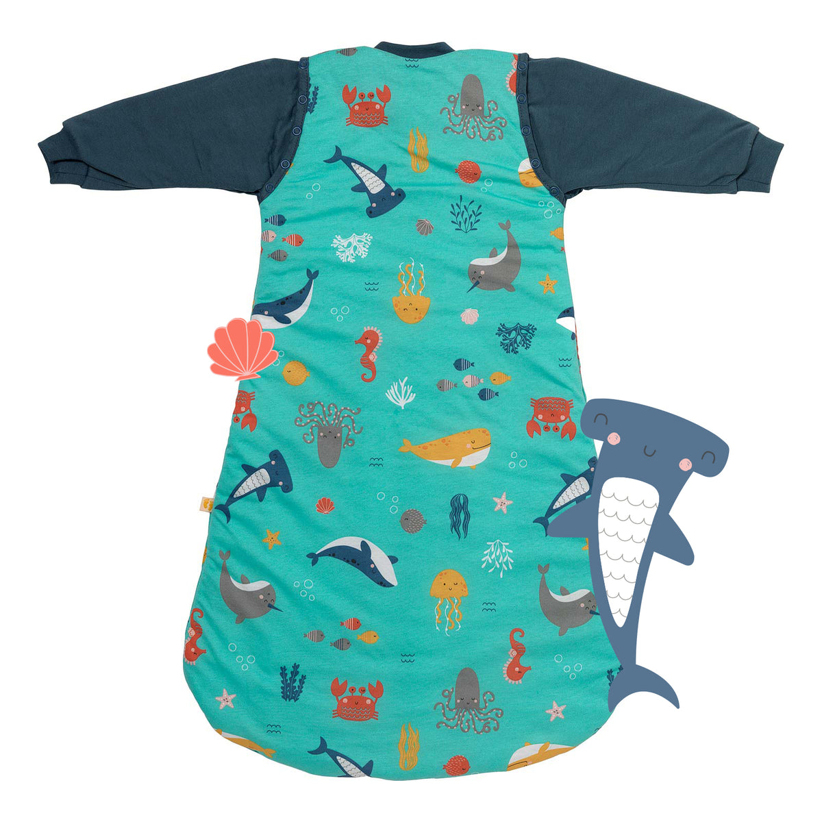 Saco de dormir para bebé 1.0 TOG_Animales marinos_parte trasera_1187