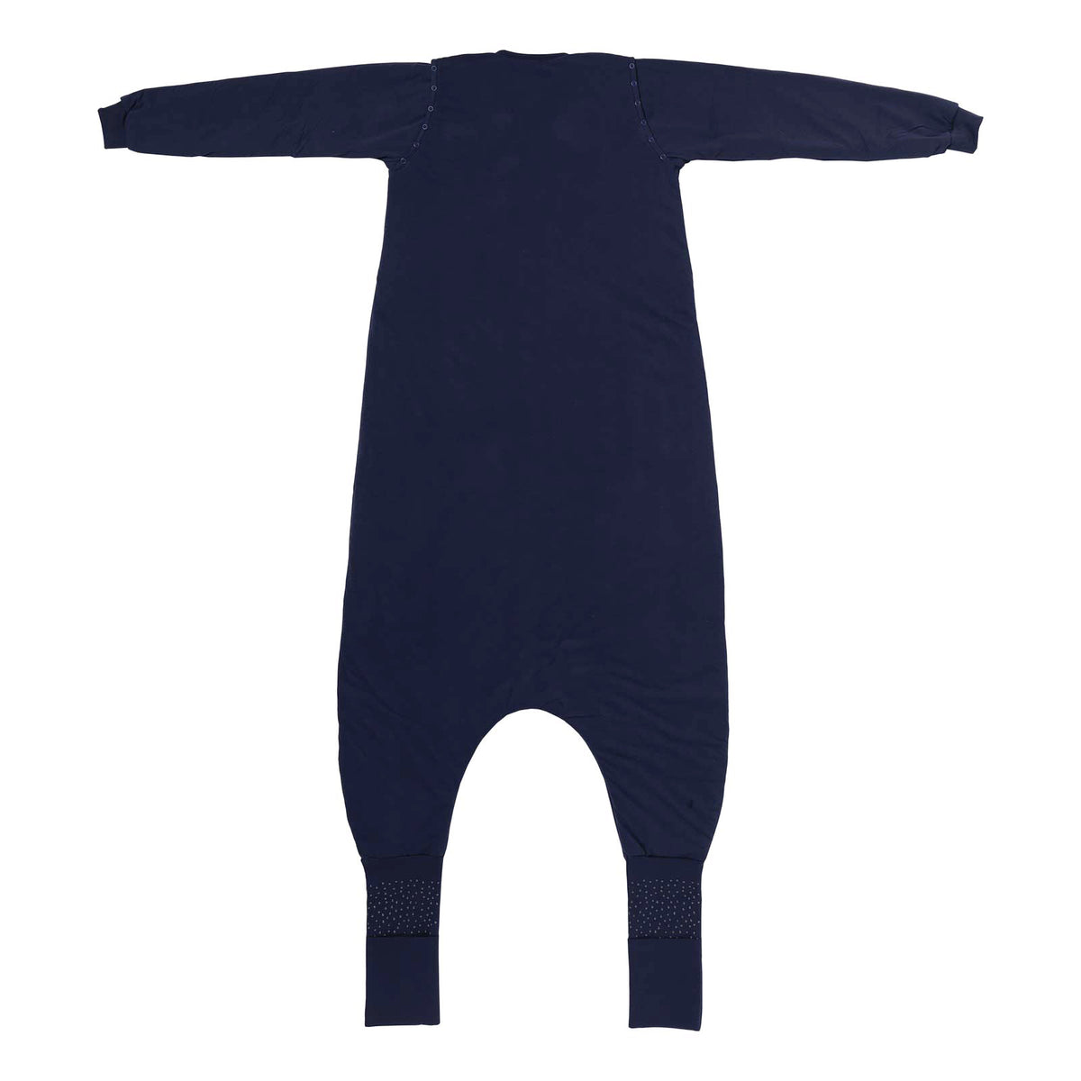 Saco de dormir con pies y suelas antideslizantes para adultos 2.5 TOG_Azul marino_parte trasera_1188