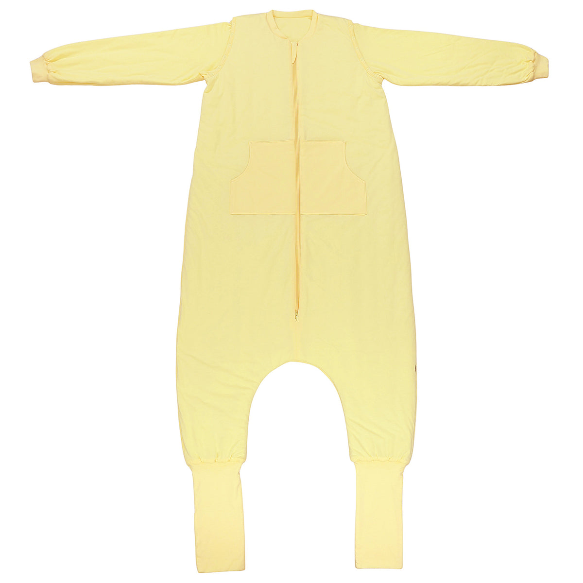 Saco de dormir con pies y suelas antideslizantes para adultos 2.5 TOG_Amarillo Claro_parte frontal_1188