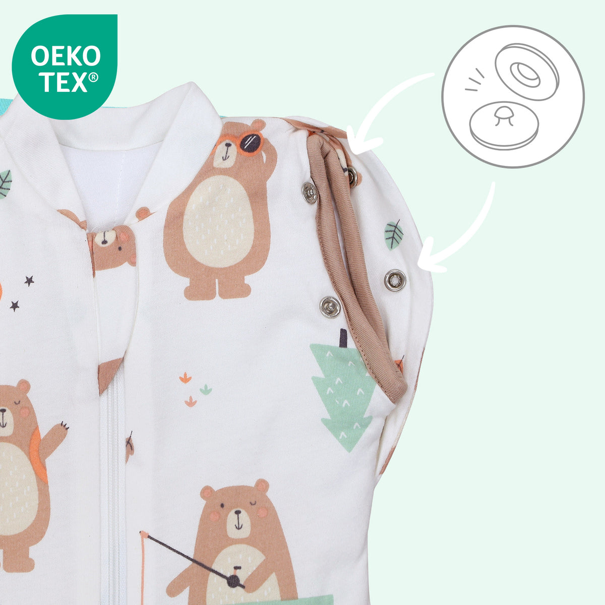 Manta Envolvente para Bebé 1.0 TOG_Oso Explorador_OEKOTEX_1198