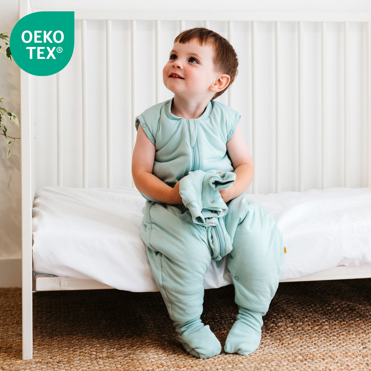 Saco de dormir con pies y suelas antideslizantes y mangas 1.0 TOG_Salvia_OEKOTEX_1200