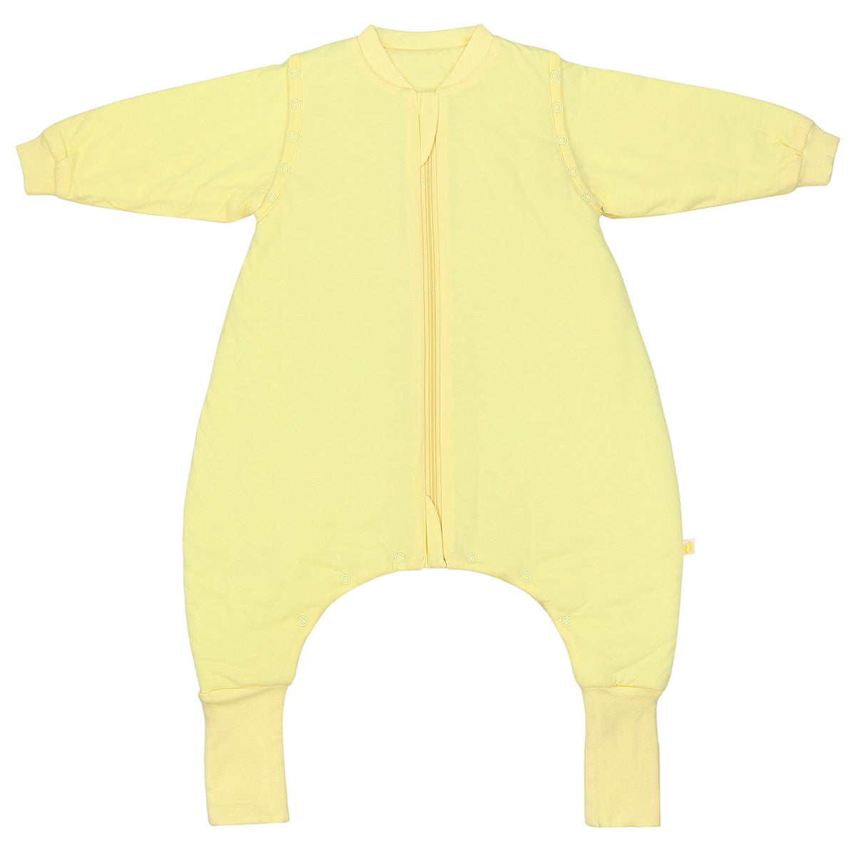 Saco de dormir con pies y suelas antideslizantes y mangas 1.0 TOG_Amarillo Claro_parte frontal_1200