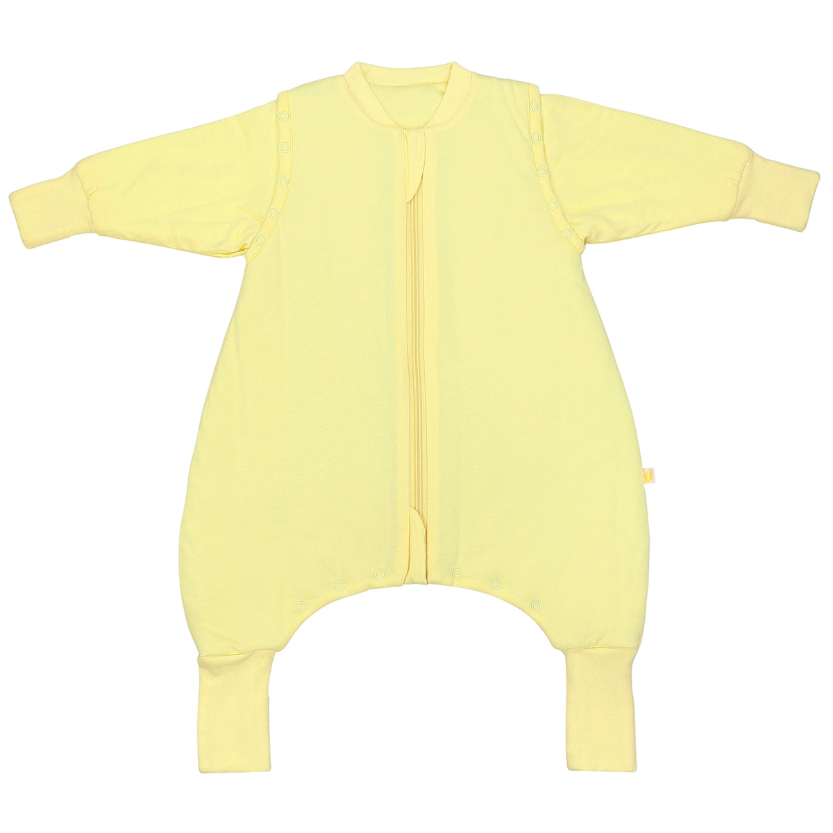 Saco de dormir con pies y suelas antideslizantes 2.5 TOG_Amarillo Claro_parte frontal_1202