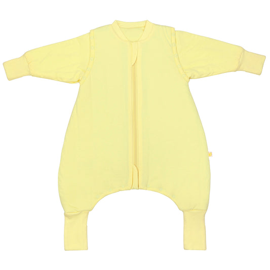 Saco de dormir con pies y suelas antideslizantes 2.5 TOG_Amarillo Claro_parte frontal_1202