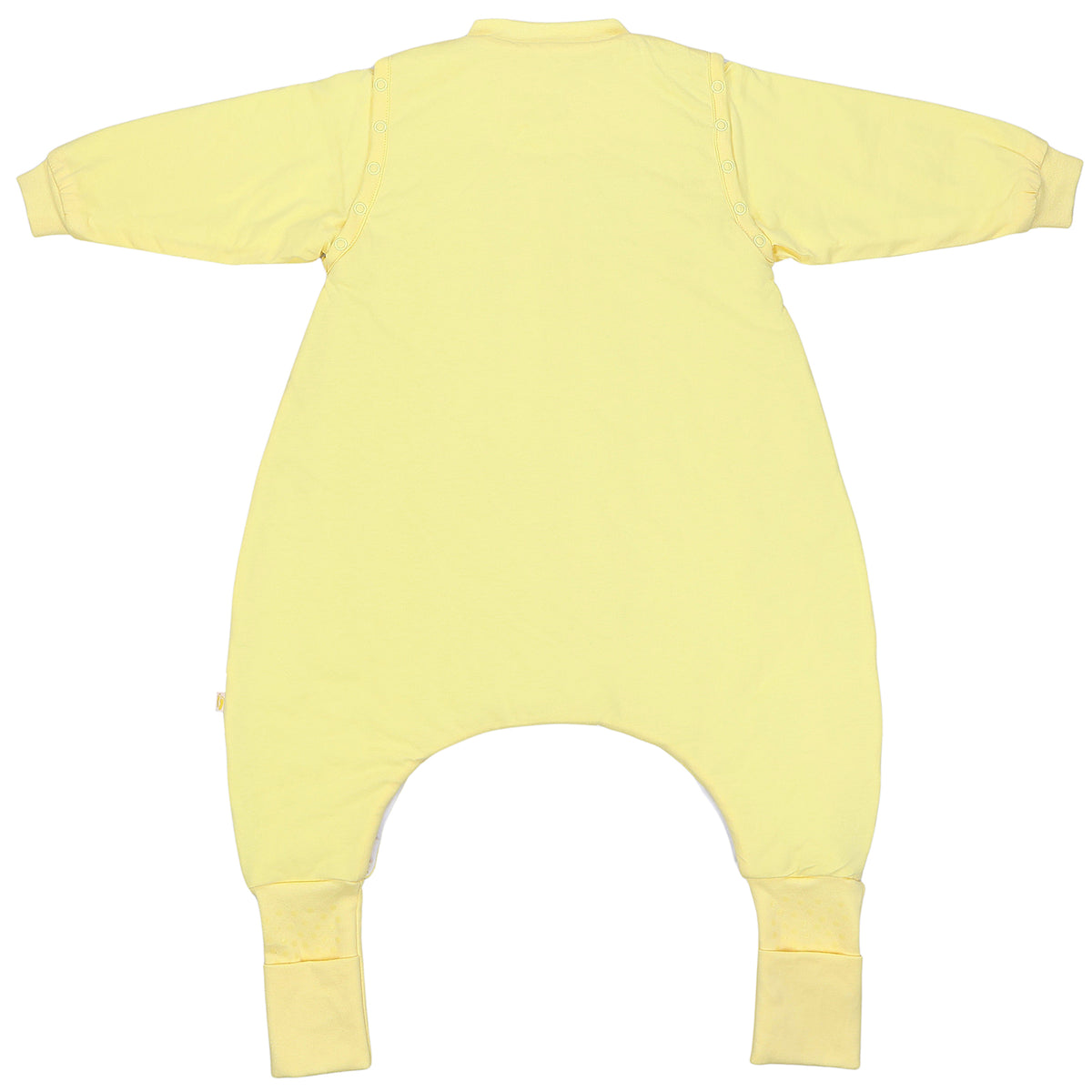 Saco de dormir con pies y suelas antideslizantes 2.5 TOG_Amarillo Claro_parte trasera_1202