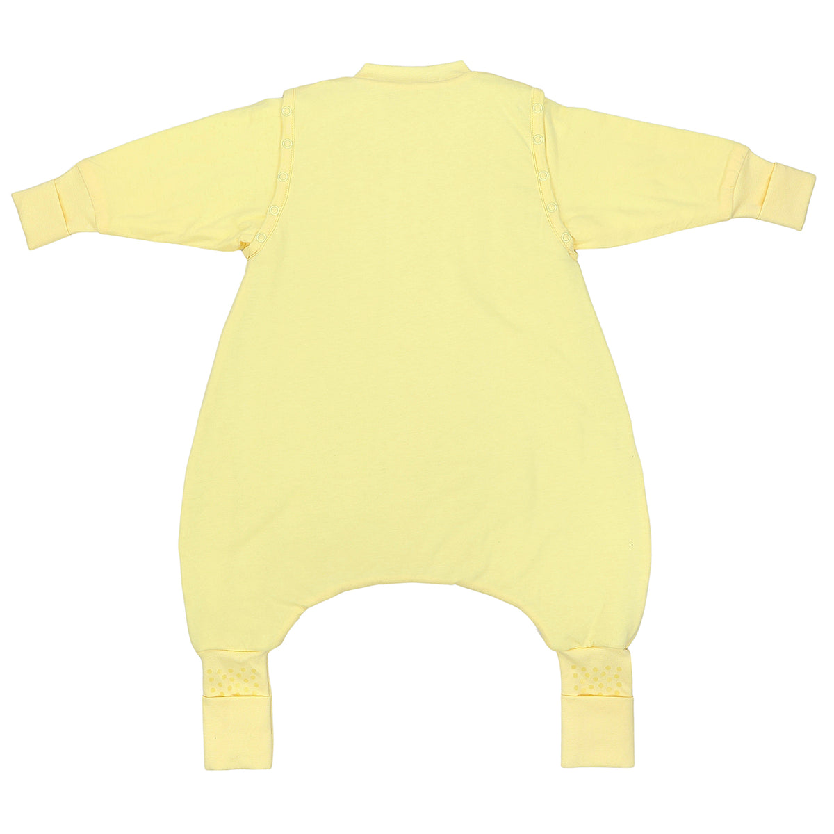 Saco de dormir con pies y suelas antideslizantes 2.5 TOG_Amarillo Claro_parte trasera_1202