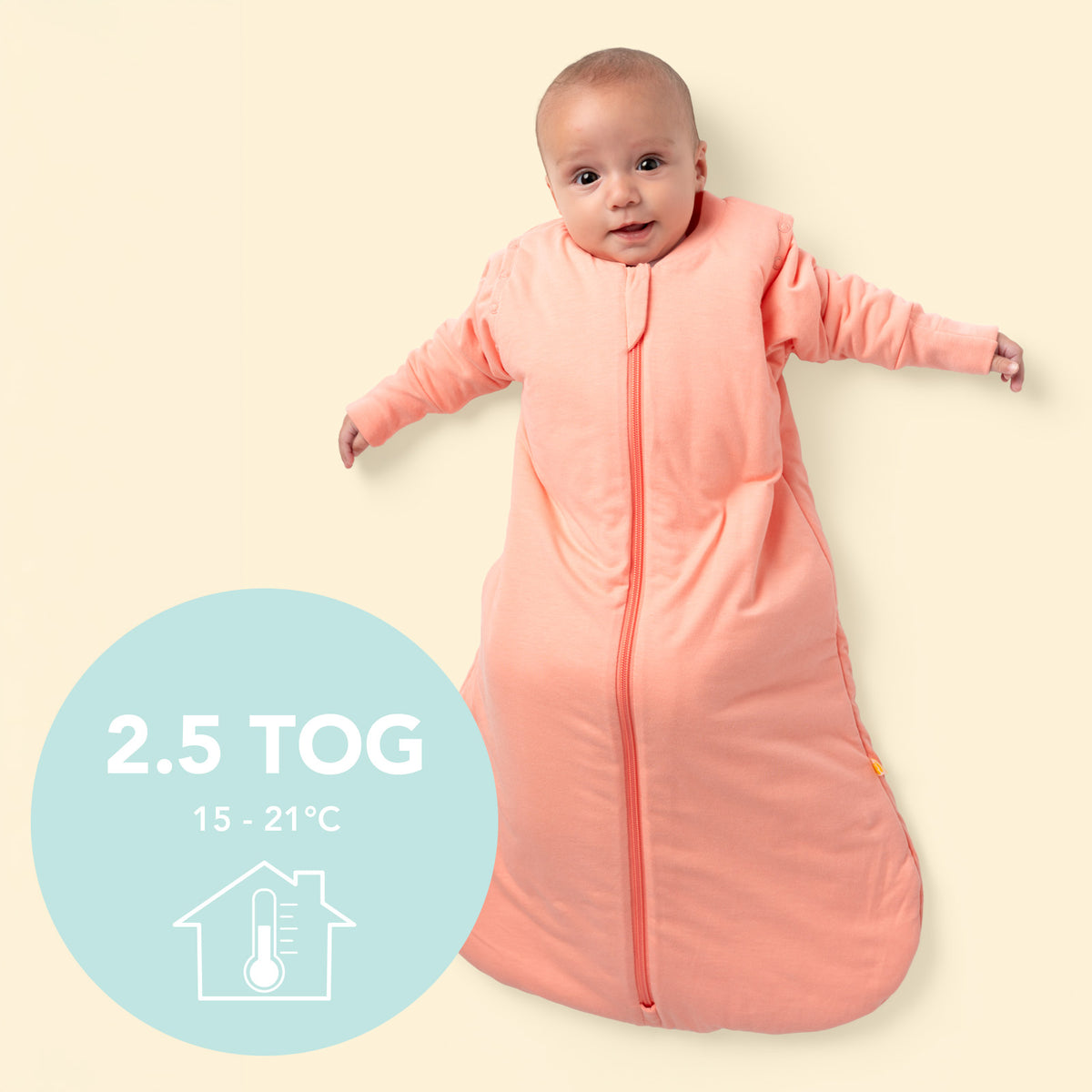 Saco de dormir para bebé 2.5 TOG_Melocotón_TOG_1203