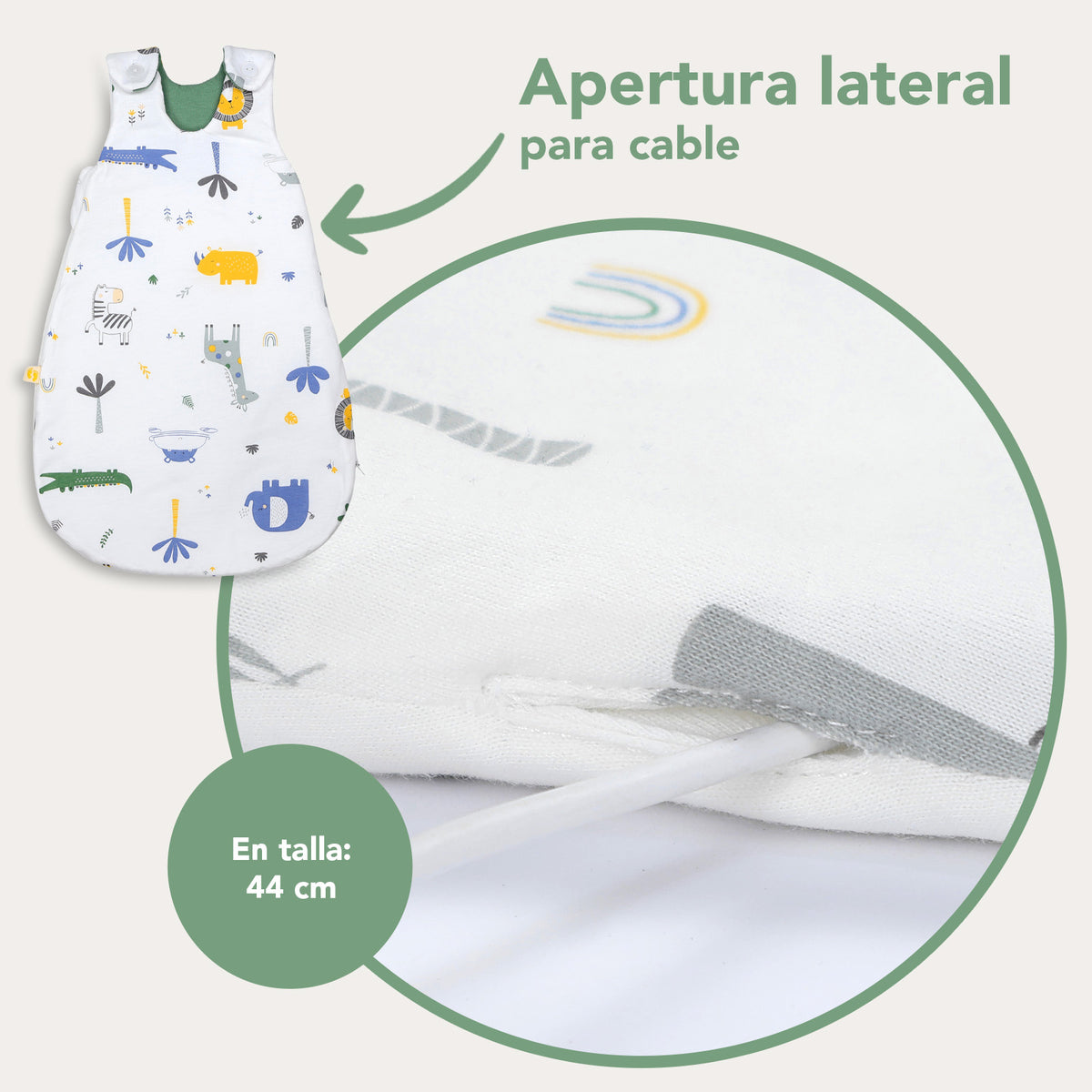 Saco de dormir para bebé 1.0 TOG_Jungla_detalle3_1204