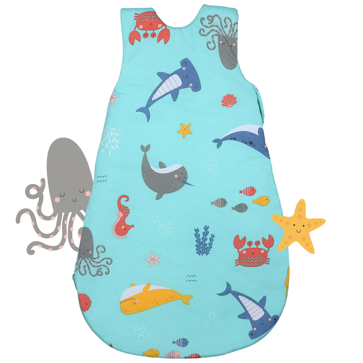 Saco de dormir para bebé 1.0 TOG_Animales marinos_parte trasera_1204