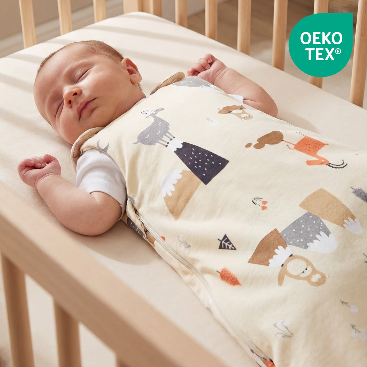 Saco de dormir para bebé 2.5 TOG_Animales de montaña_OEKOTEX_1205