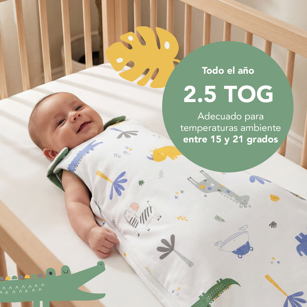Saco de dormir para bebé 2.5 TOG_Jungla_TOG_1205