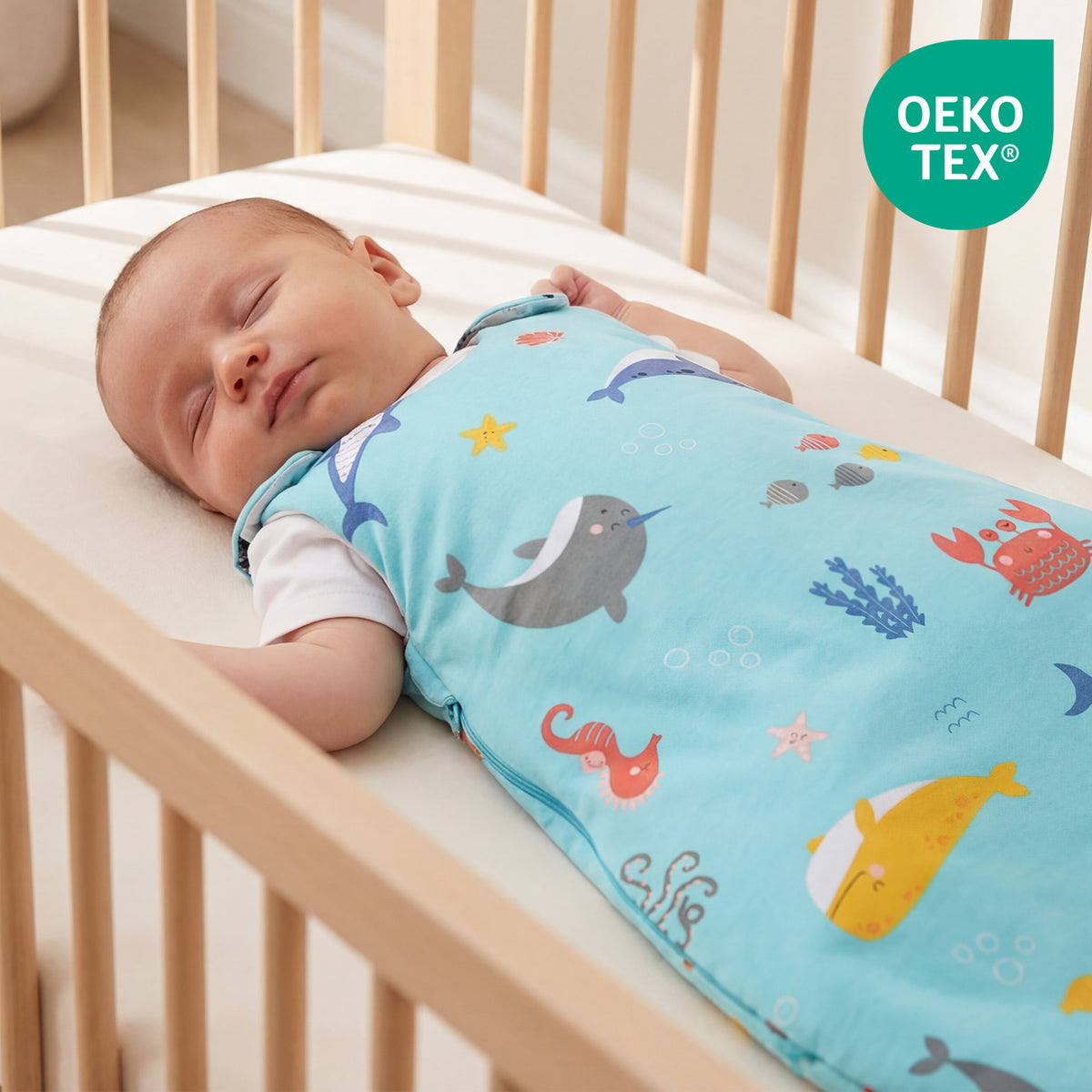 Saco de dormir para bebé 2.5 TOG_Animales marinos_OEKOTEX_1205