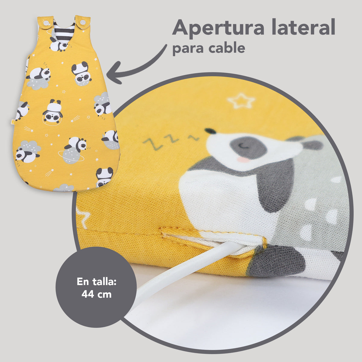 Saco de dormir para bebé 2.5 TOG_Panda_detalle3_1205