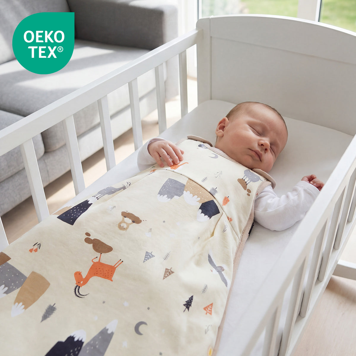 Saco de dormir para bebé 2.5 TOG_Animales de montaña_OEKOTEX_1205