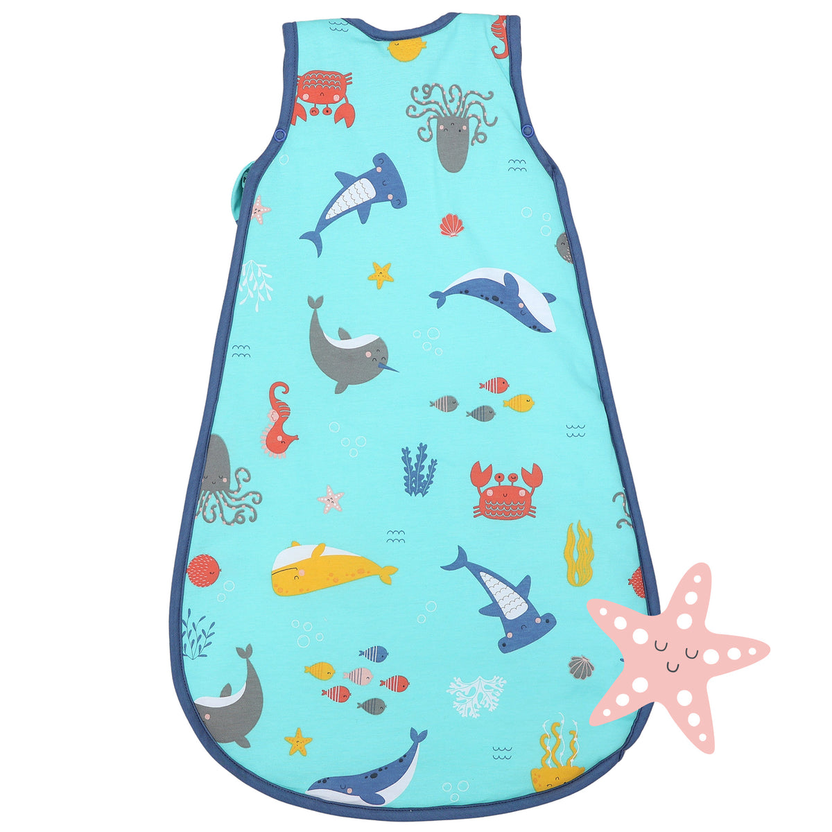 Saco de dormir para bebé 2.5 TOG_Animales marinos_parte trasera_1205
