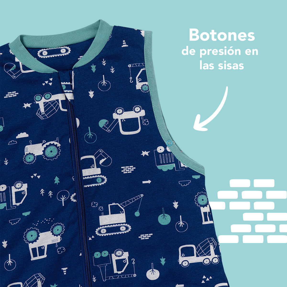 Saco de dormir para bebé 1.0 TOG_Excavadora_zona del brazo_420