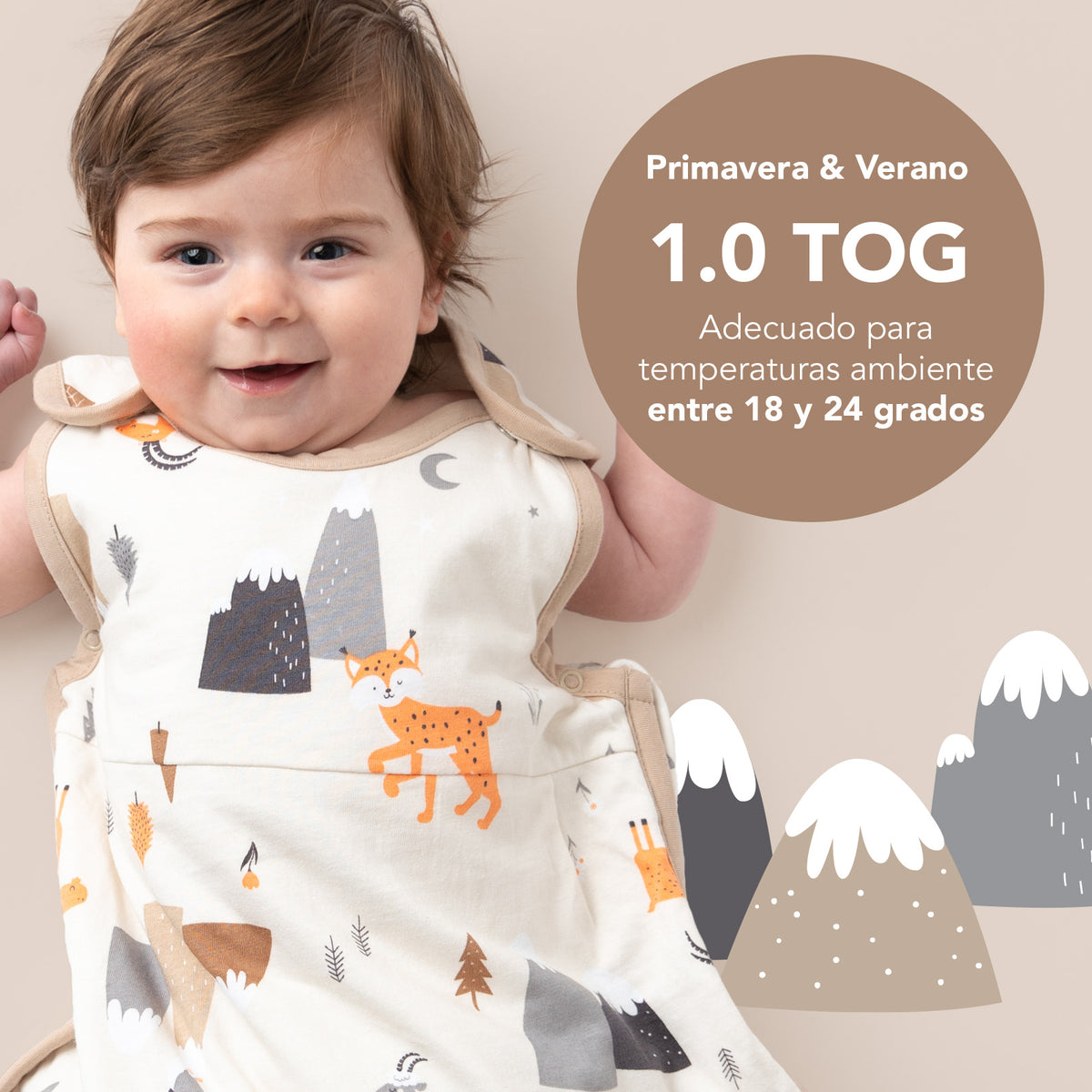 Saco de dormir para bebé 1.0 TOG_Animales de montaña_TOG_420