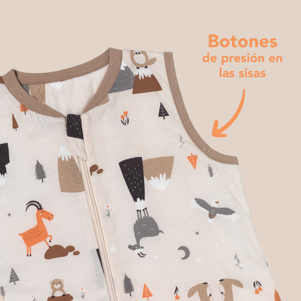Saco de dormir para bebé 1.0 TOG_Animales de montaña_zona del brazo_420