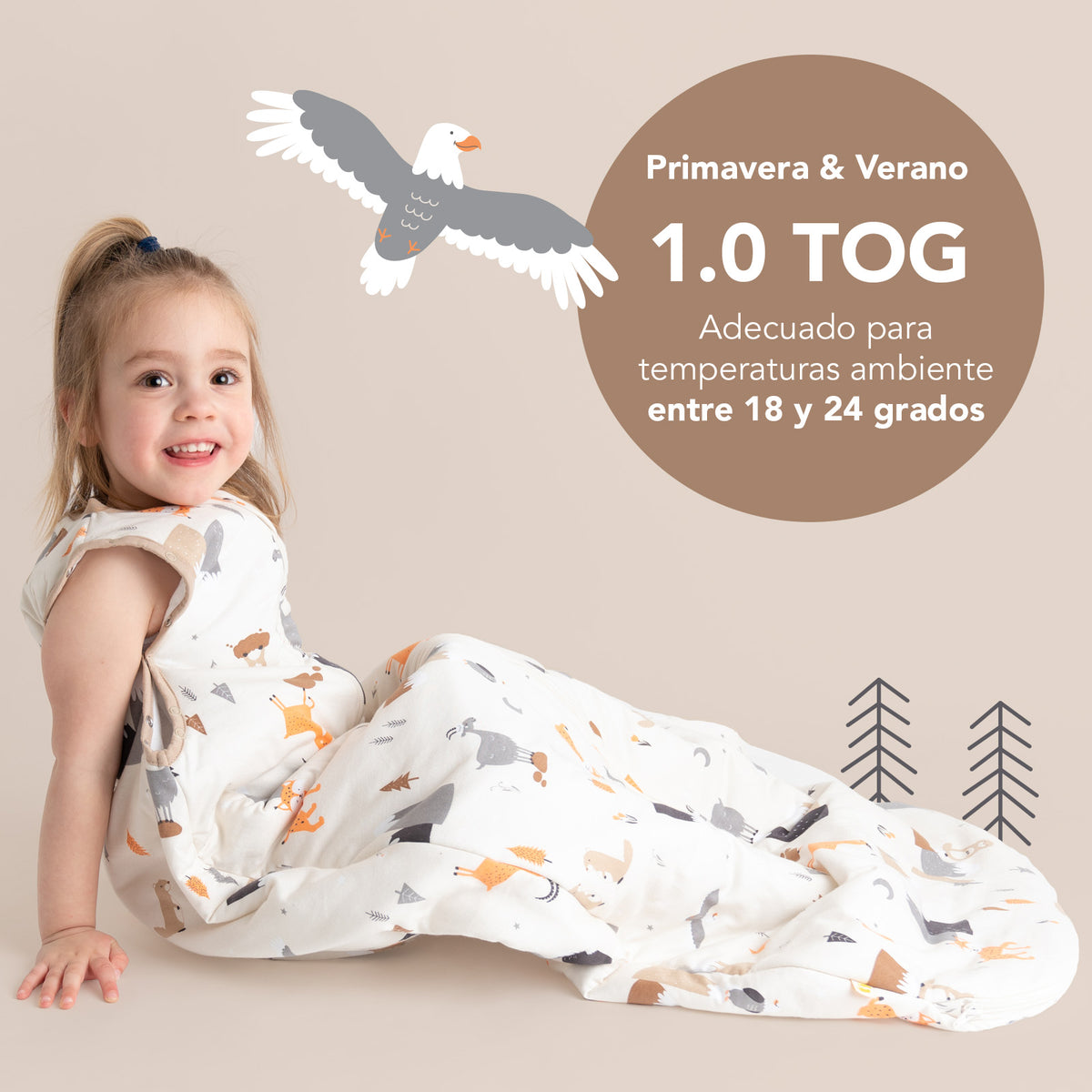 Saco de dormir para bebé 1.0 TOG_Animales de montaña_TOG_420