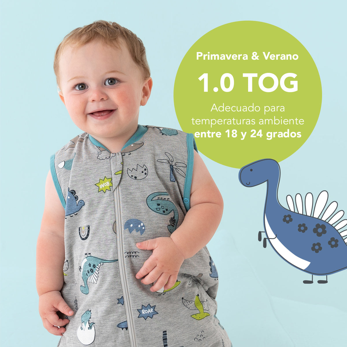Saco de dormir para bebé 1.0 TOG_Dinosaurio_TOG_420