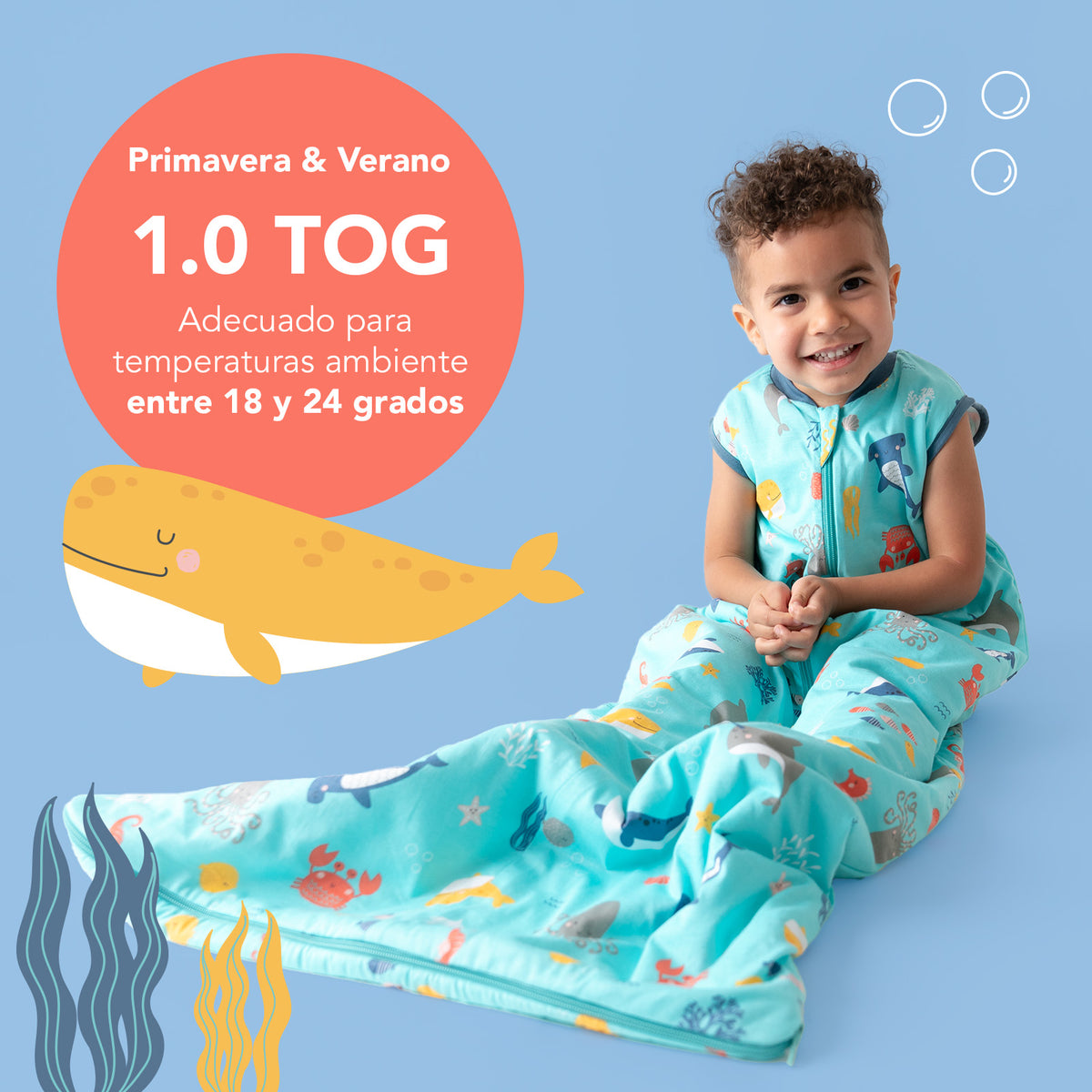 Saco de dormir para bebé 1.0 TOG_Animales marinos_TOG_420
