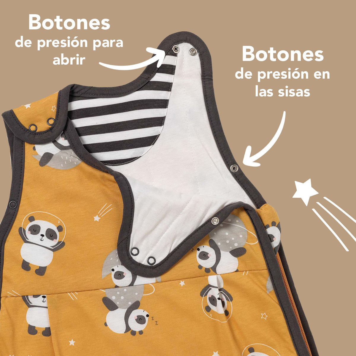 Saco de dormir para bebé 1.0 TOG_Panda_zona del brazo_420