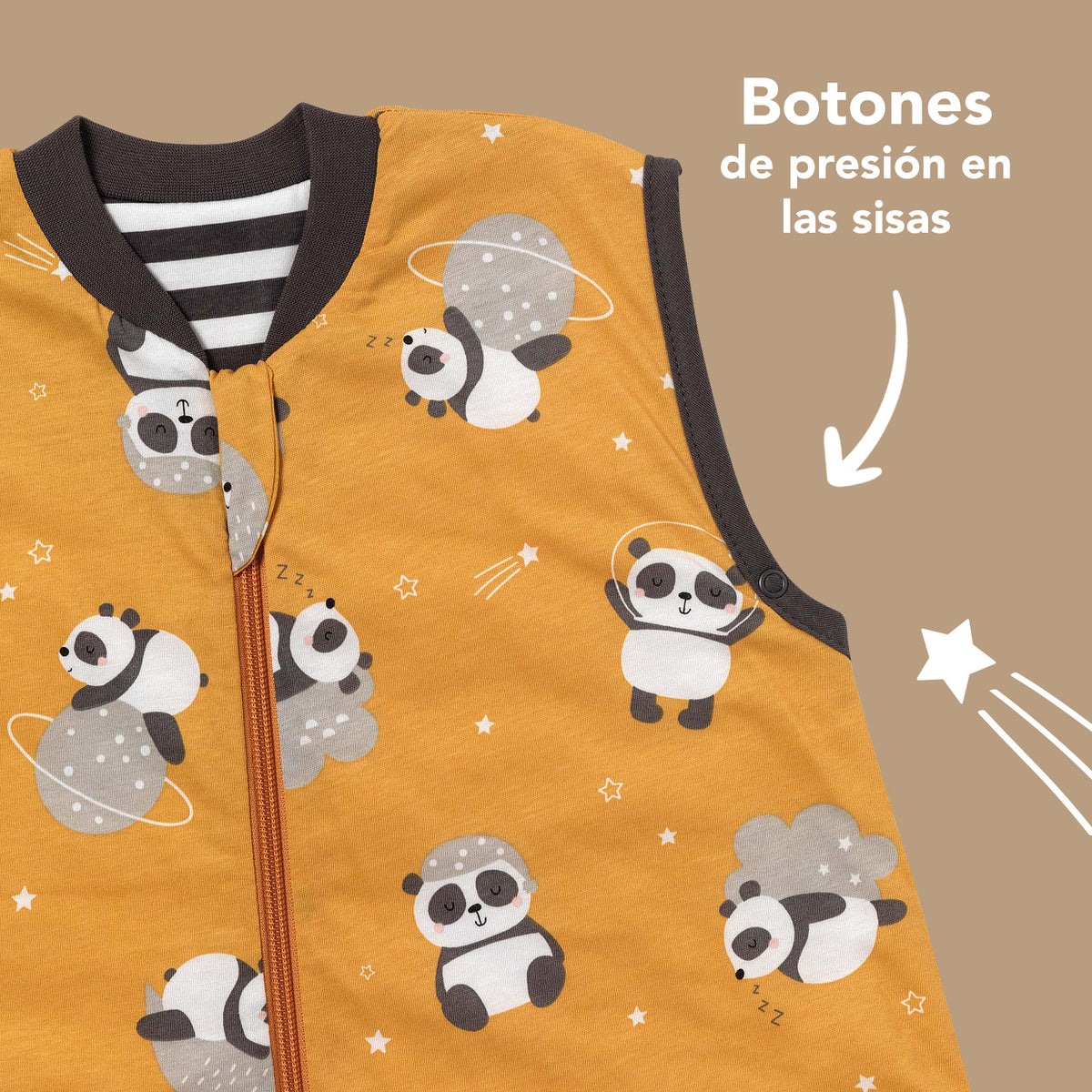 Saco de dormir para bebé 1.0 TOG_Panda_zona del brazo_420