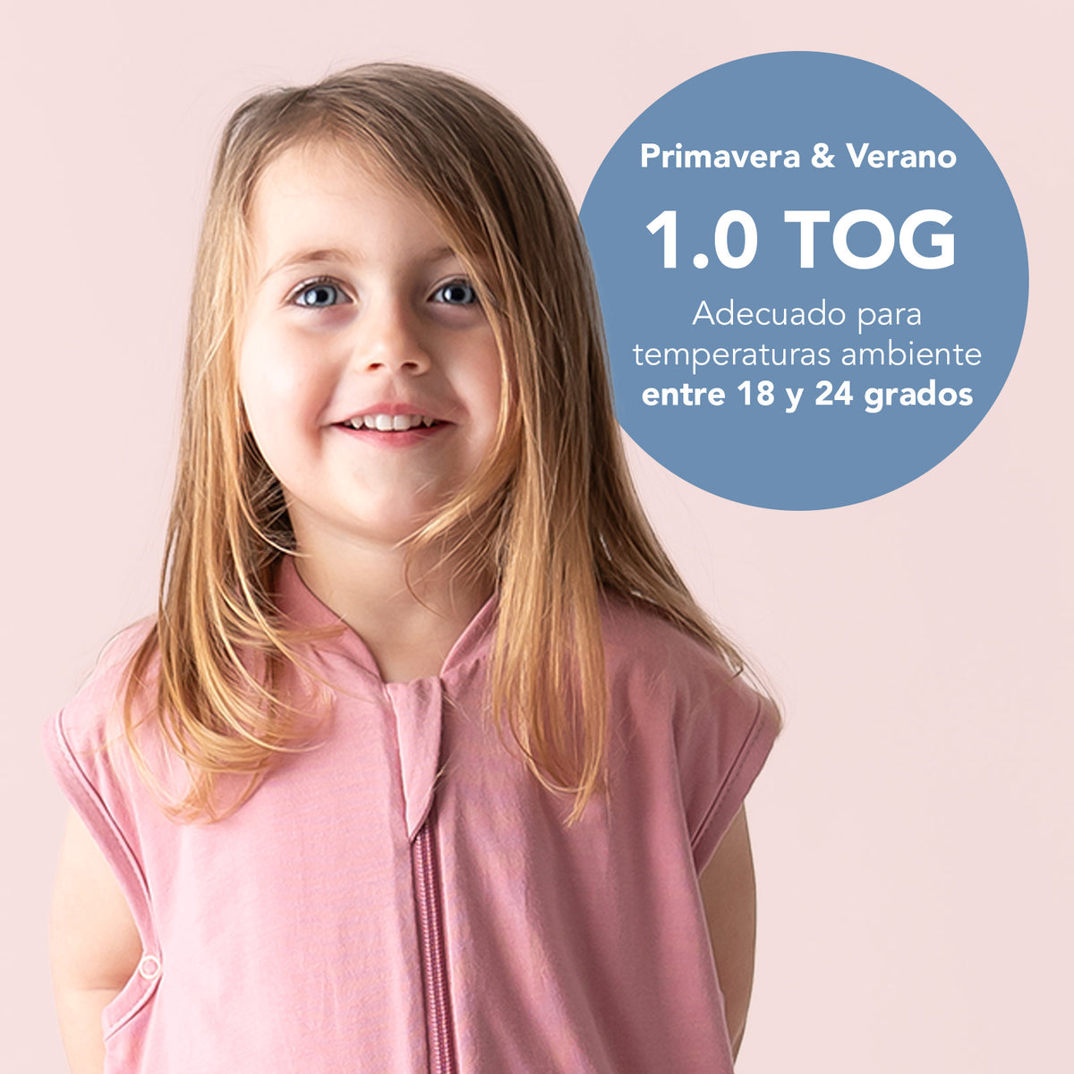 Saco de dormir para bebé 1.0 TOG_Rosa pastel_TOG_425