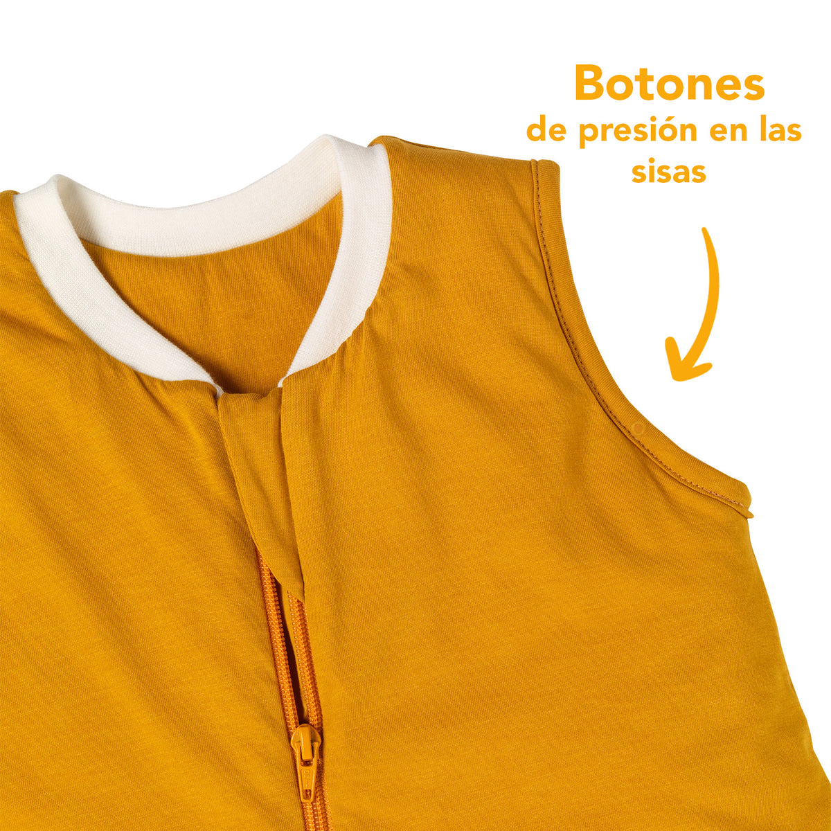 Saco de dormir con pies 1.0 TOG_Azafrán_zona del brazo_424