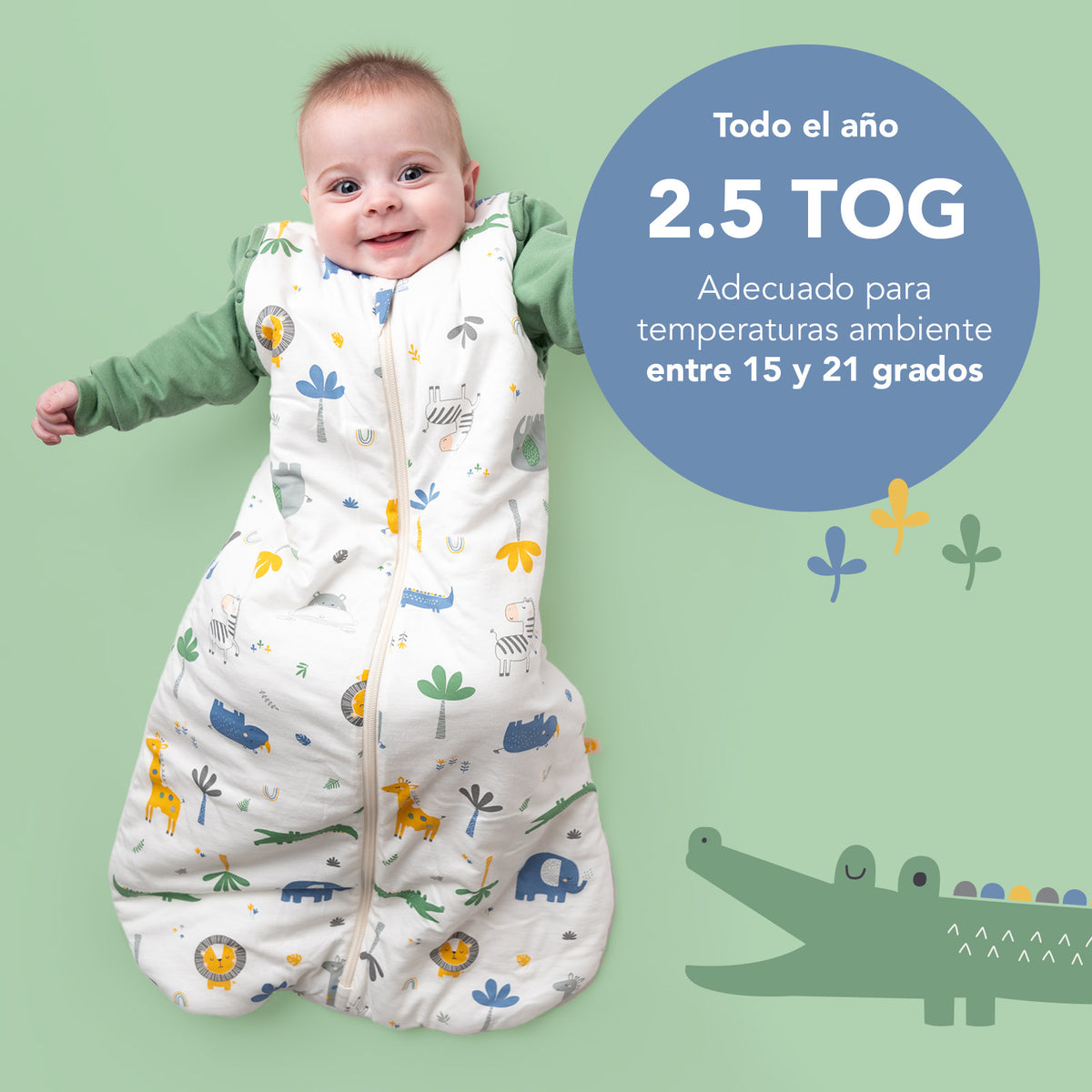 Saco de dormir para bebé 2.5 TOG_Jungla_TOG_465