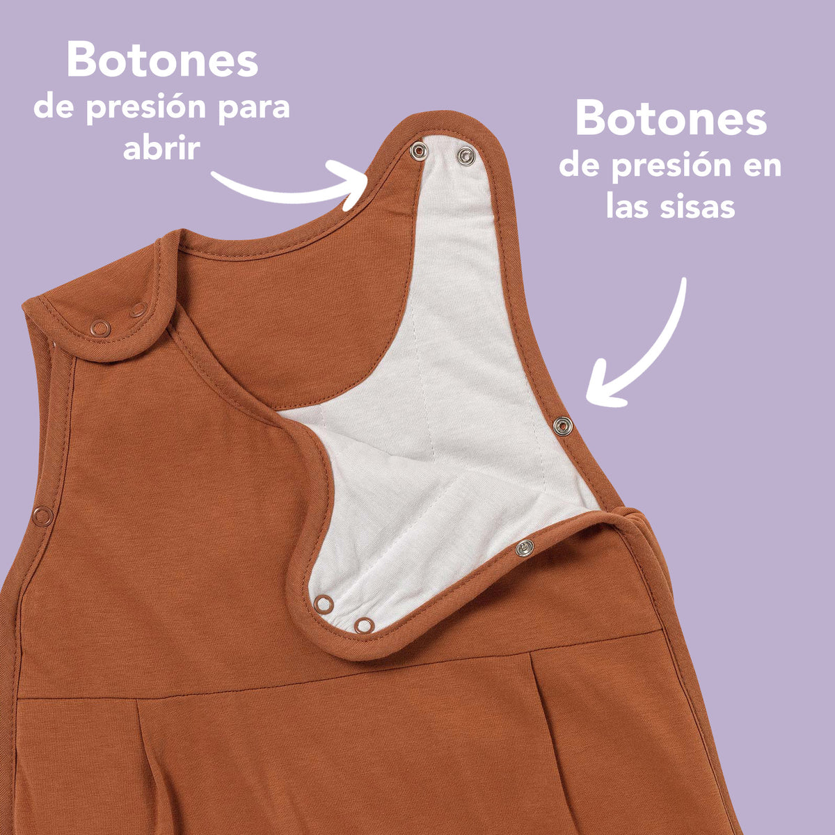 Saco de dormir para bebé 2.5 TOG_Caramelo_zona del brazo_467