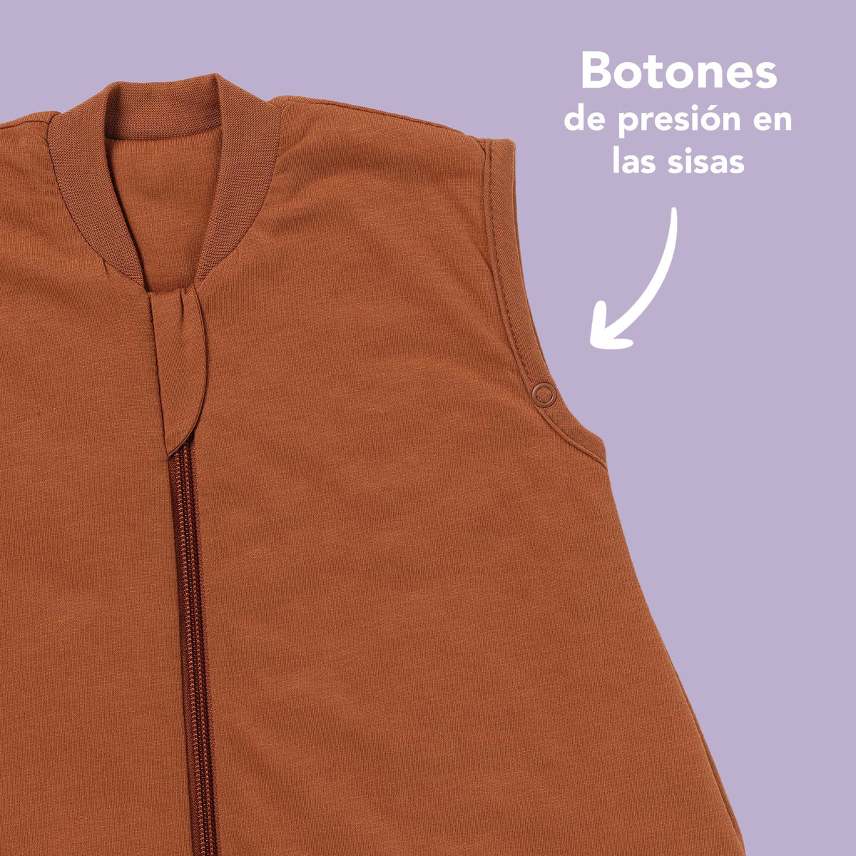 Saco de dormir para bebé 2.5 TOG_Caramelo_zona del brazo_467