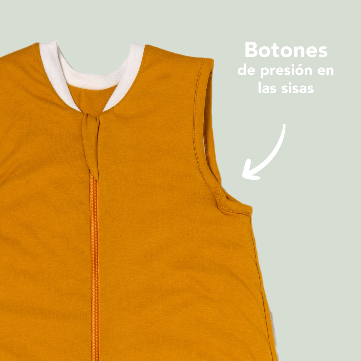 Saco de dormir para bebé 2.5 TOG_Azafrán_zona del brazo_467