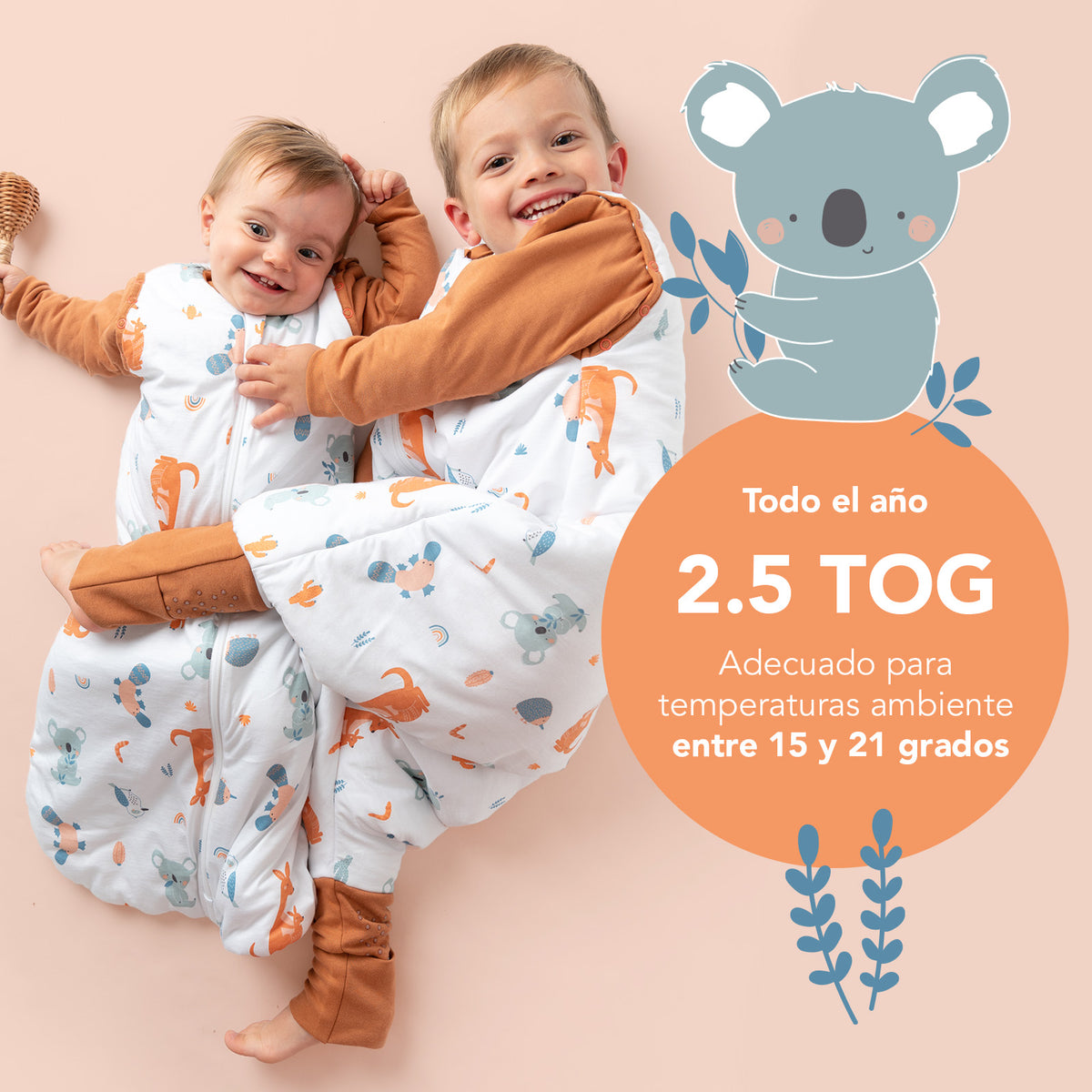 Saco de dormir con pies y suelas antideslizantes 2.5 TOG_Canguro_TOG_461