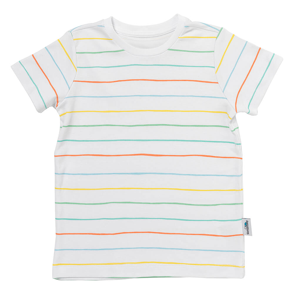 Pijama corto de niño de algódon orgánico_Arco iris_OEKOTEX_445